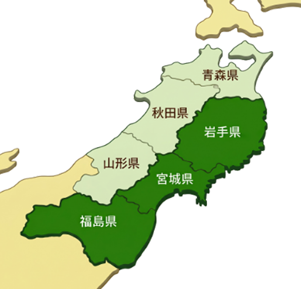 東北エリアマップ