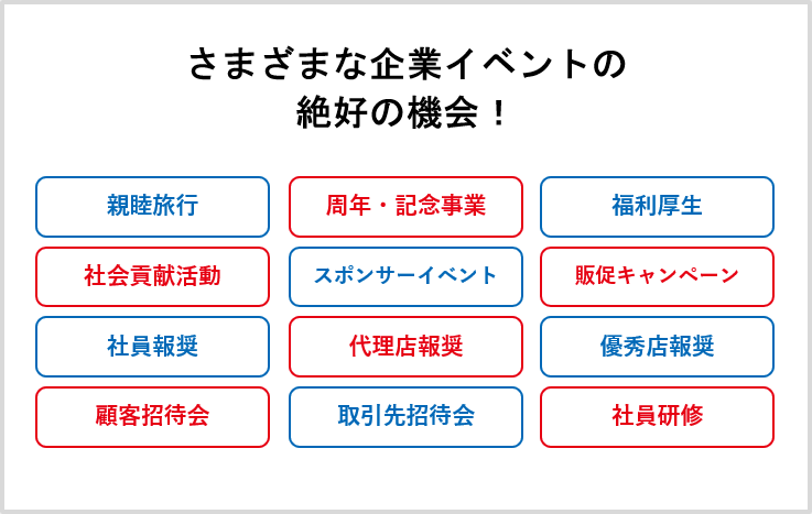 旅行業のノウハウを活かした事務局運営力