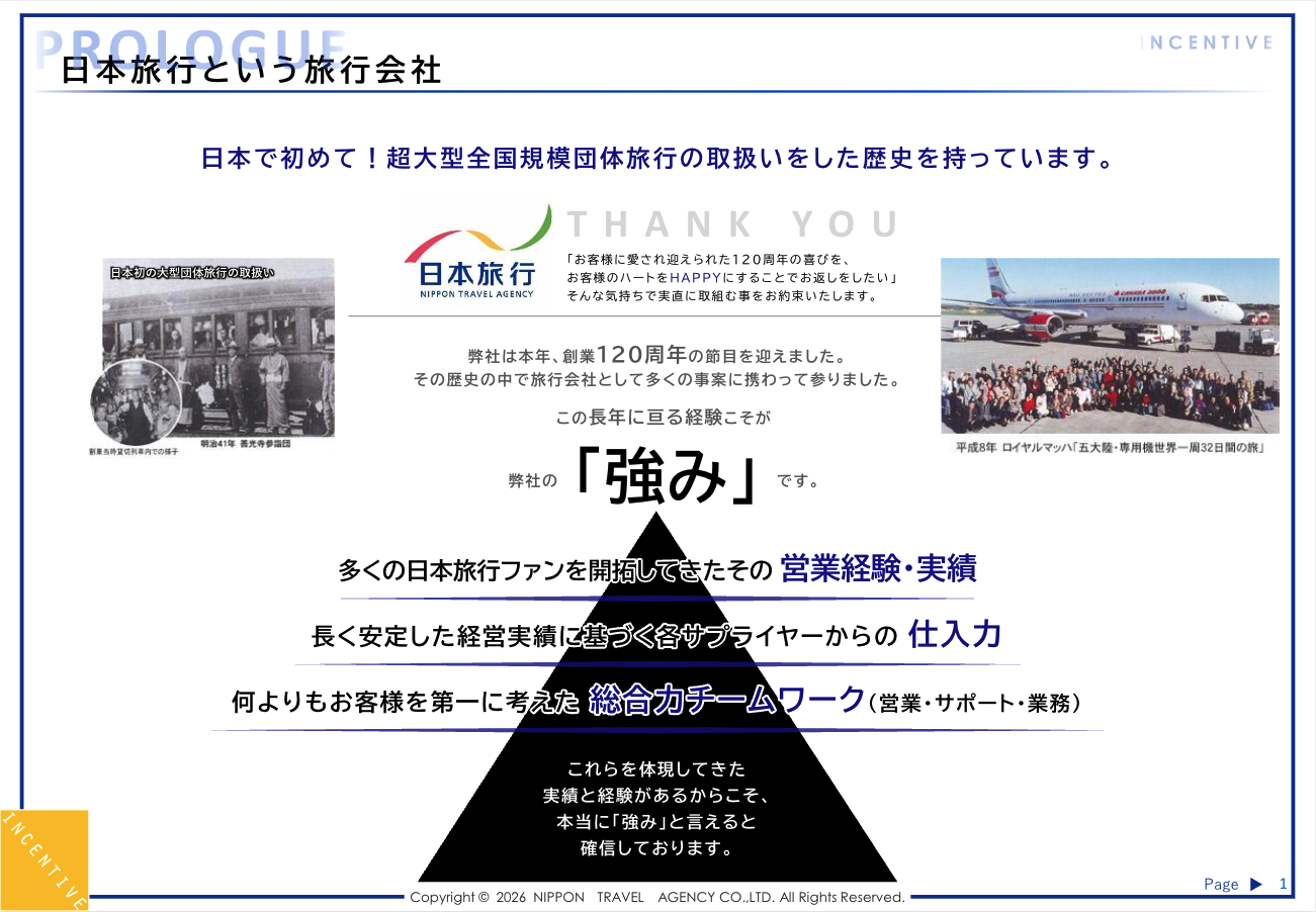 日本旅行という旅行会社
